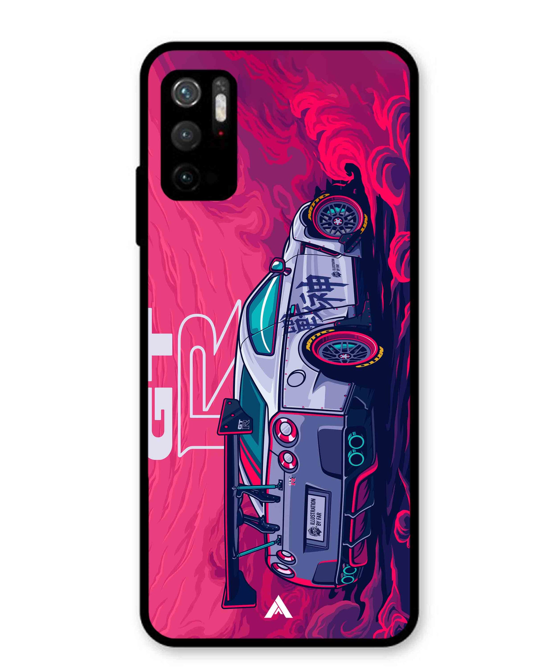 GTR Car Metal Back Cover Phone Case for Poco M3 Pro