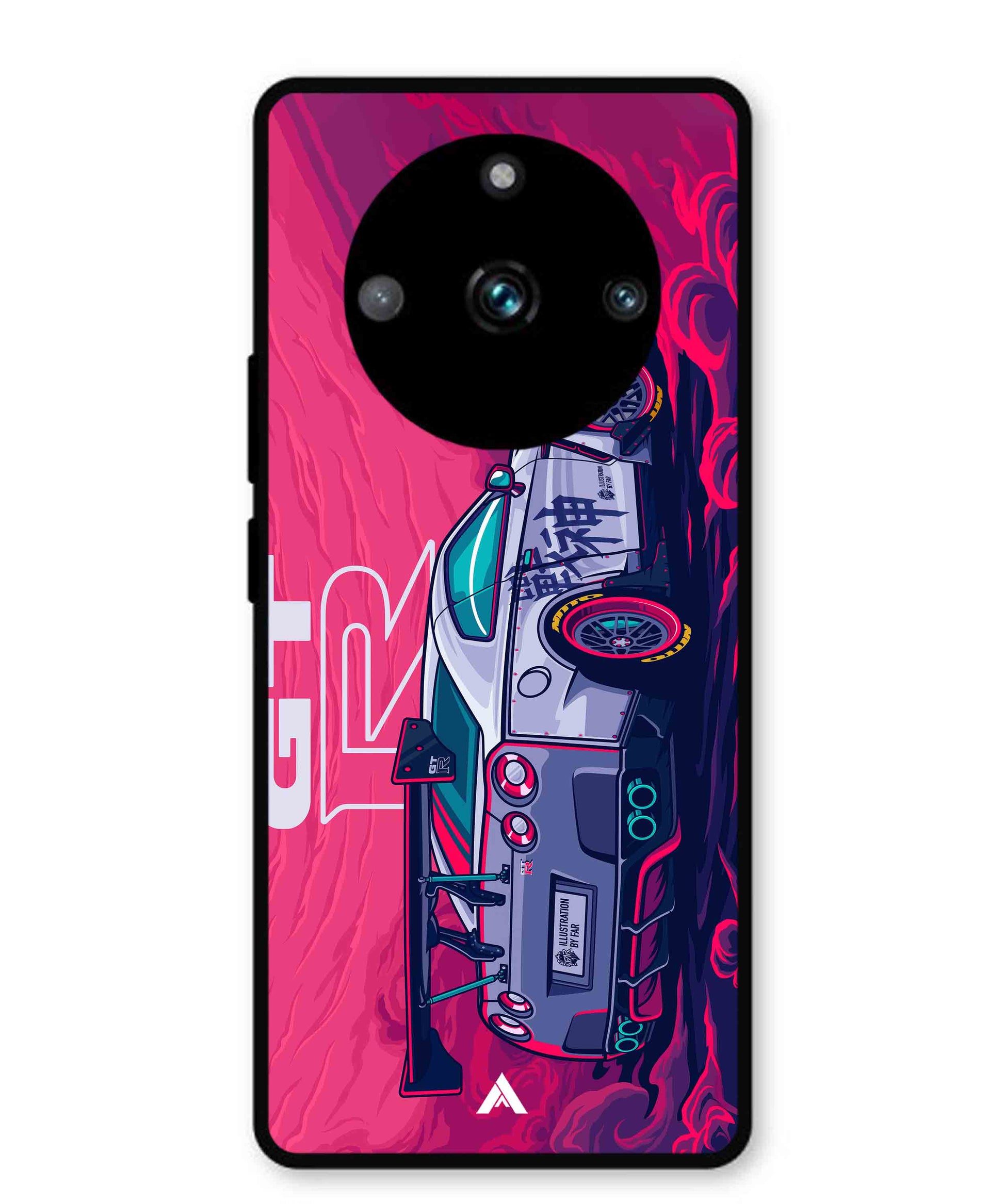 GTR Car Metal Back Cover Phone Case for Realme 11 Pro Plus