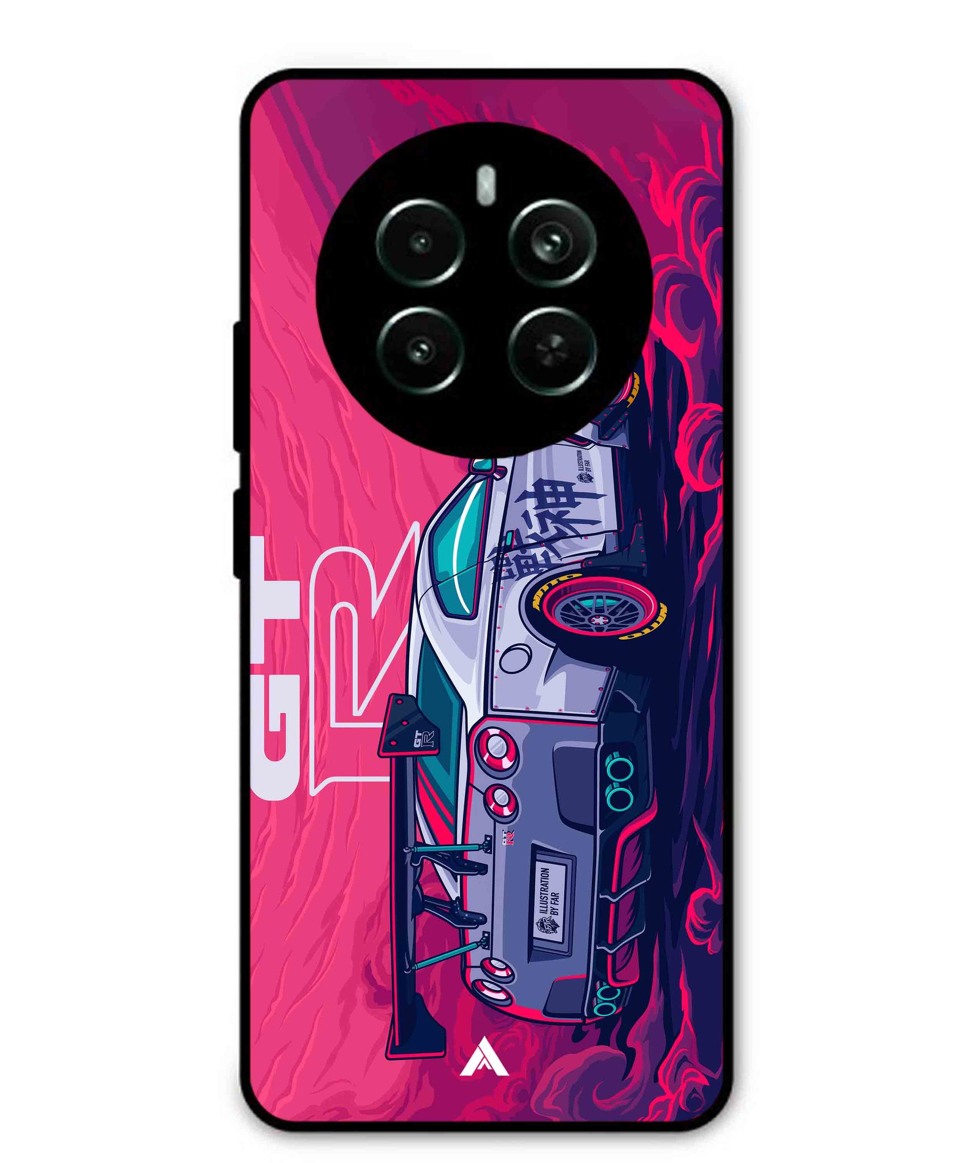 GTR Car Metal Back Cover Phone Case for Realme 12 Pro Plus