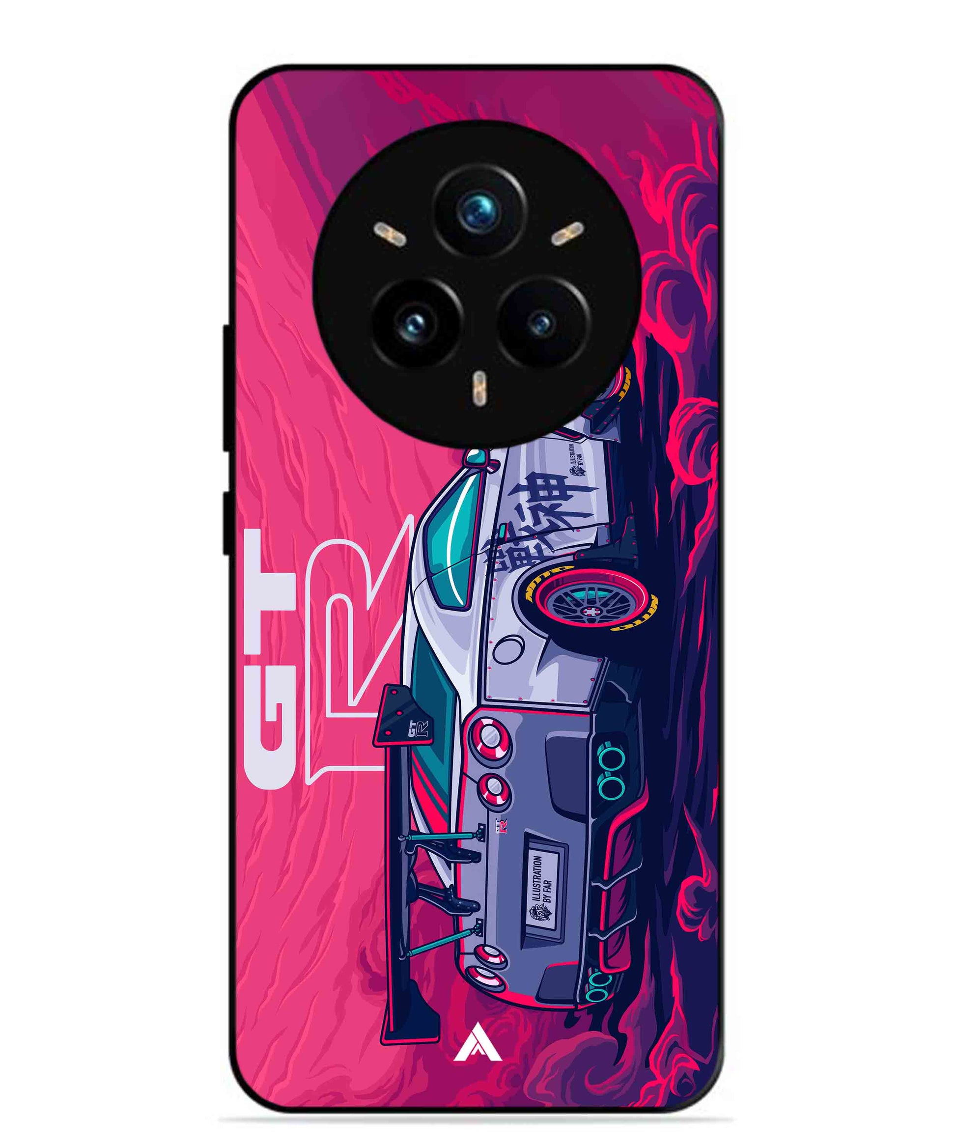 GTR Car Metal Back Cover Phone Case for Realme 14 Pro Plus