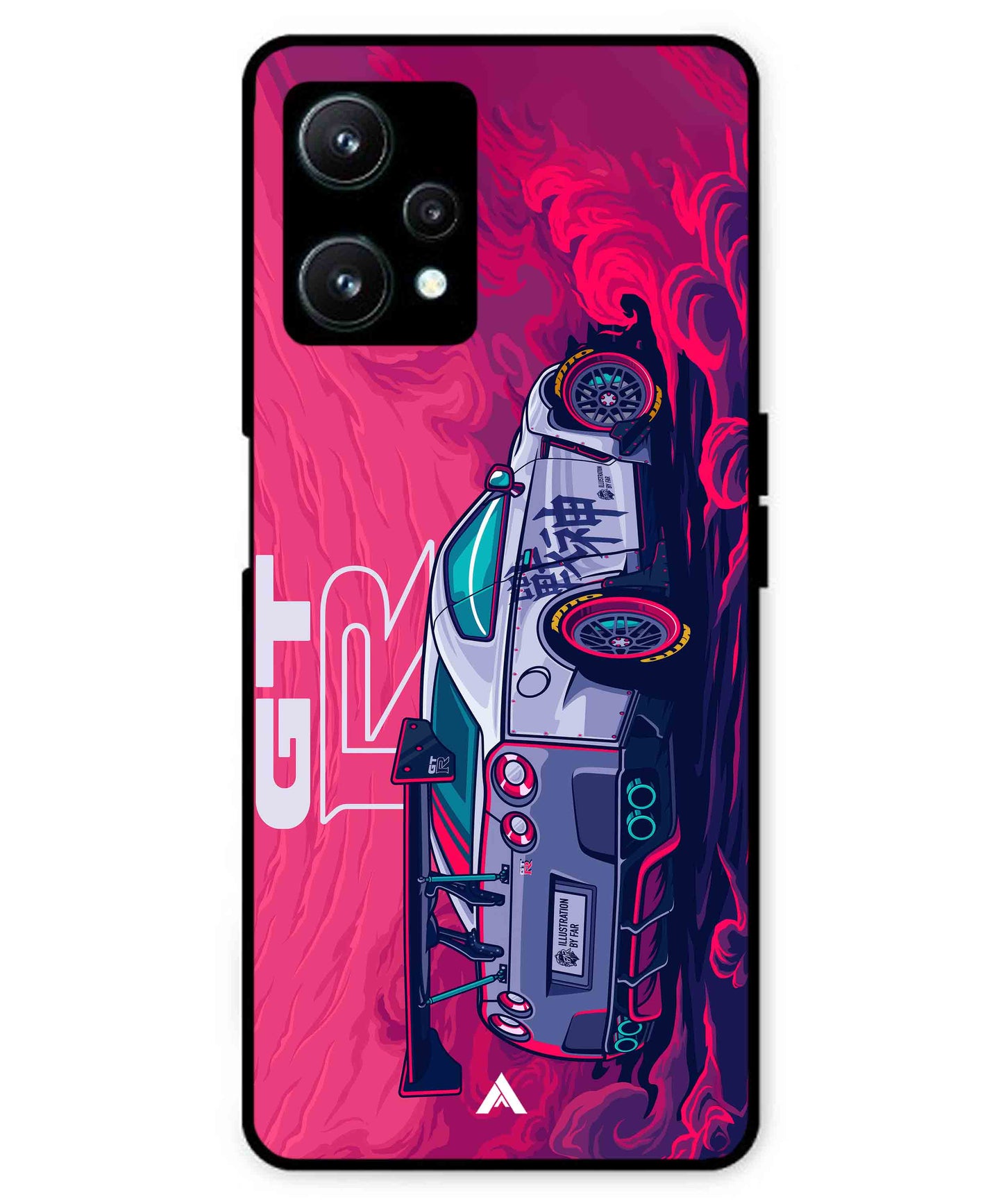 GTR Car Metal Back Cover Phone Case for Realme 9 SE