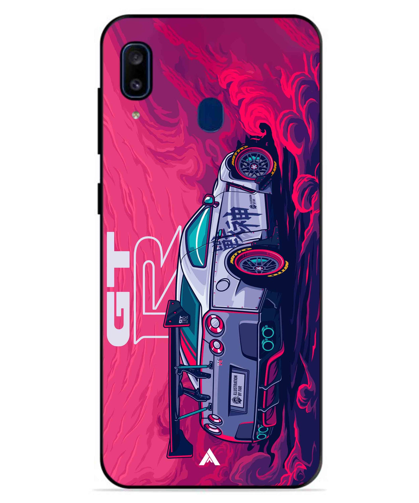 GTR Car Metal Back Cover Phone Case for Samsung Galaxy A20