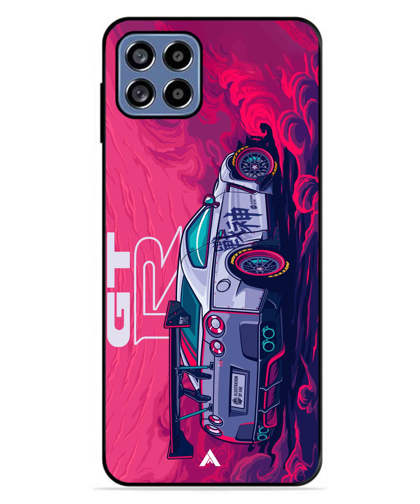 GTR Car Metal Back Cover Phone Case for Samsung Galaxy A22 5G