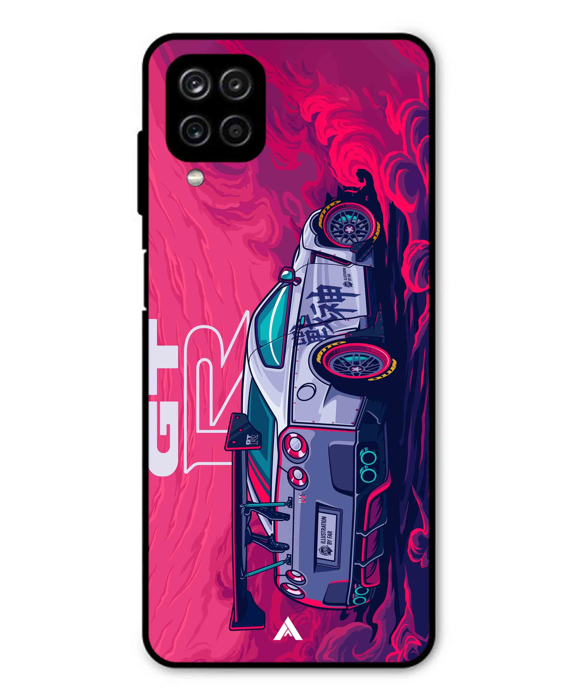 GTR Car Metal Back Cover Phone Case for Samsung Galaxy F12