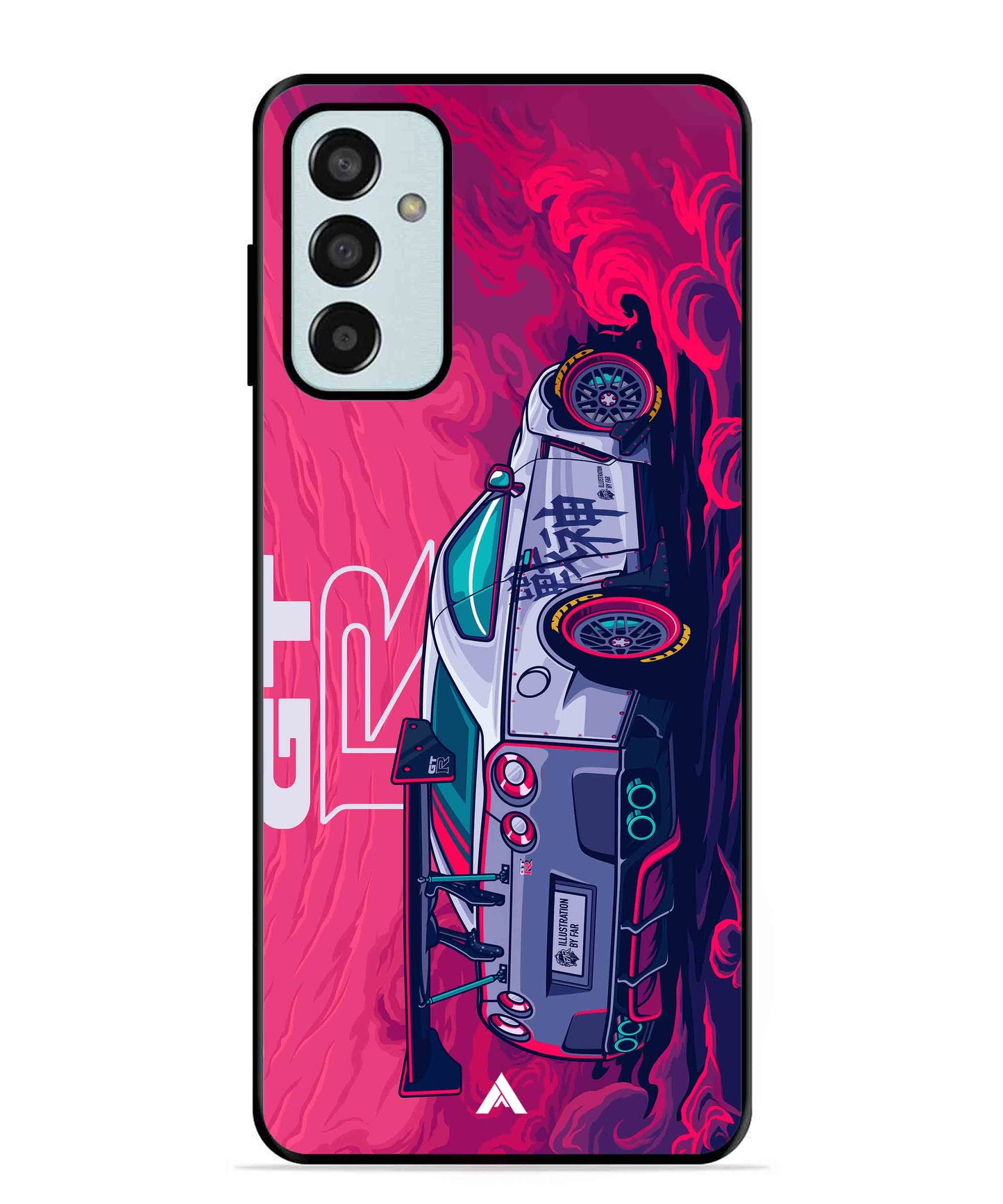 GTR Car Metal Back Cover Phone Case for Samsung Galaxy M13 4G