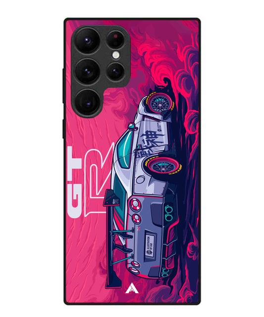 GTR Car Metal Back Cover Phone Case for Samsung Galaxy S22 Ultra