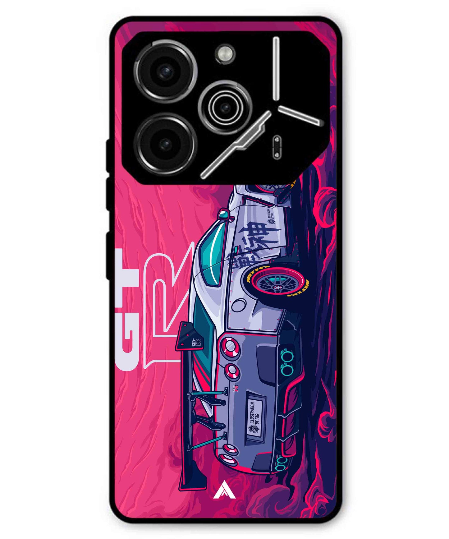 GTR Car Metal Back Cover Phone Case for Tecno Pova 6
