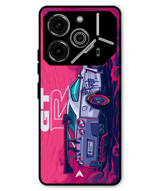 GTR Car Metal Back Cover Phone Case for Tecno Pova 6
