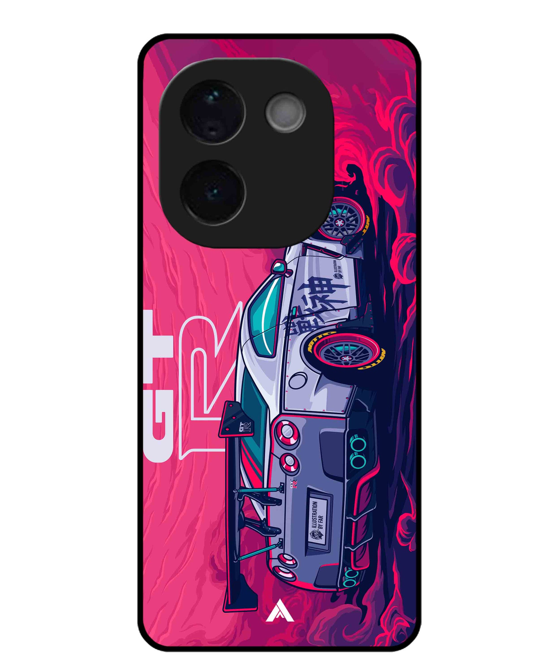 GTR Car Metal Back Cover Phone Case for Vivo T3 Pro