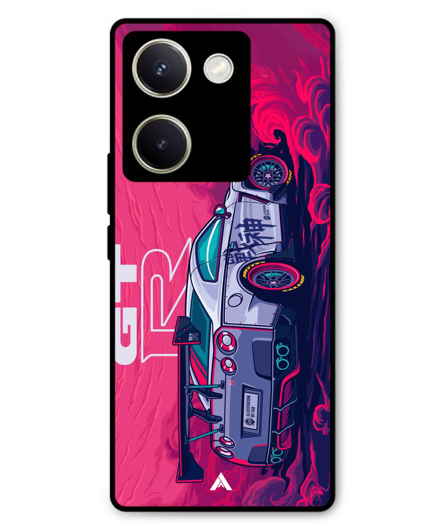 GTR Car Metal Back Cover Phone Case for Vivo Y300 Plus