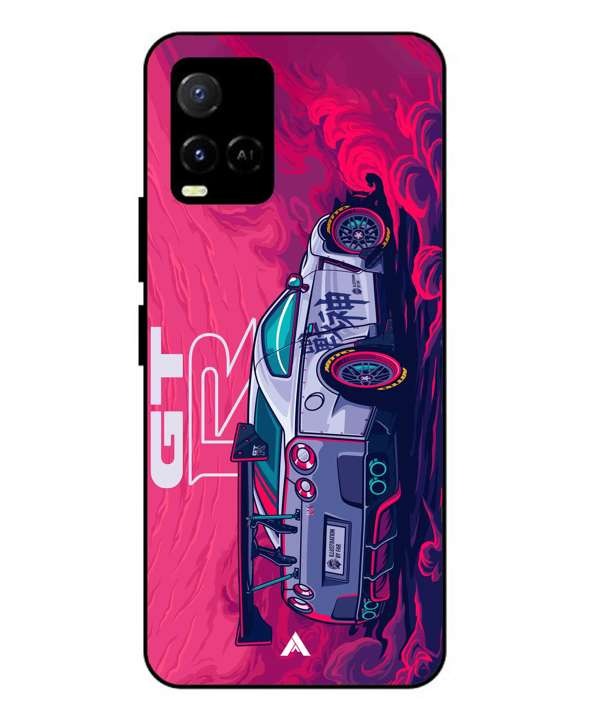 GTR Car Metal Back Cover Phone Case for Vivo Y36