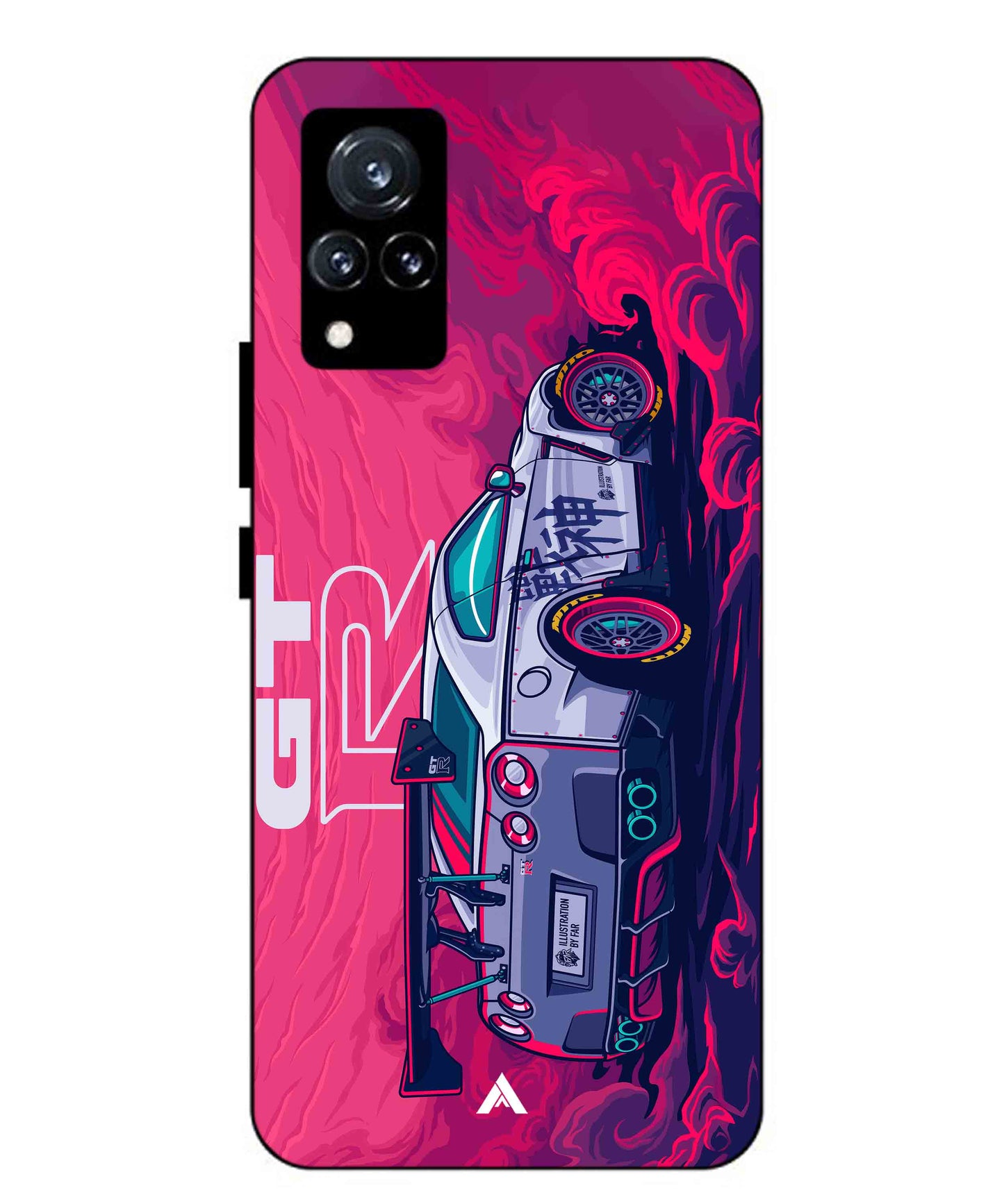 GTR Car Metal Back Cover Phone Case for Vivo v21