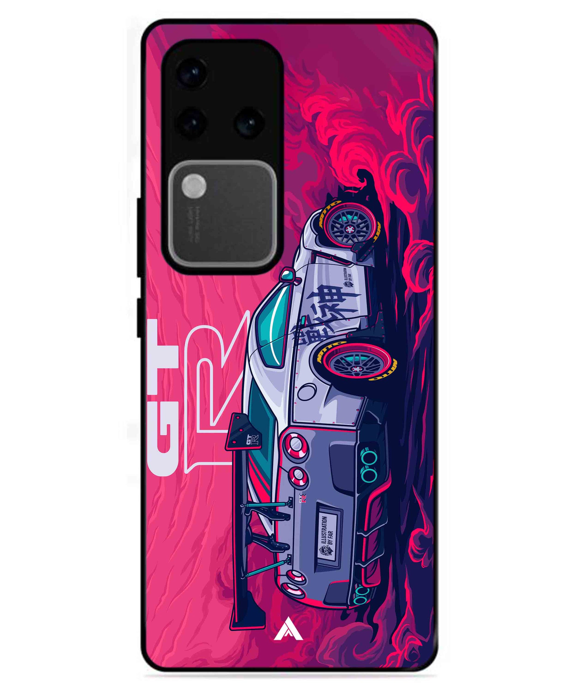 GTR Car Metal Back Cover Phone Case for Vivo v30 Pro
