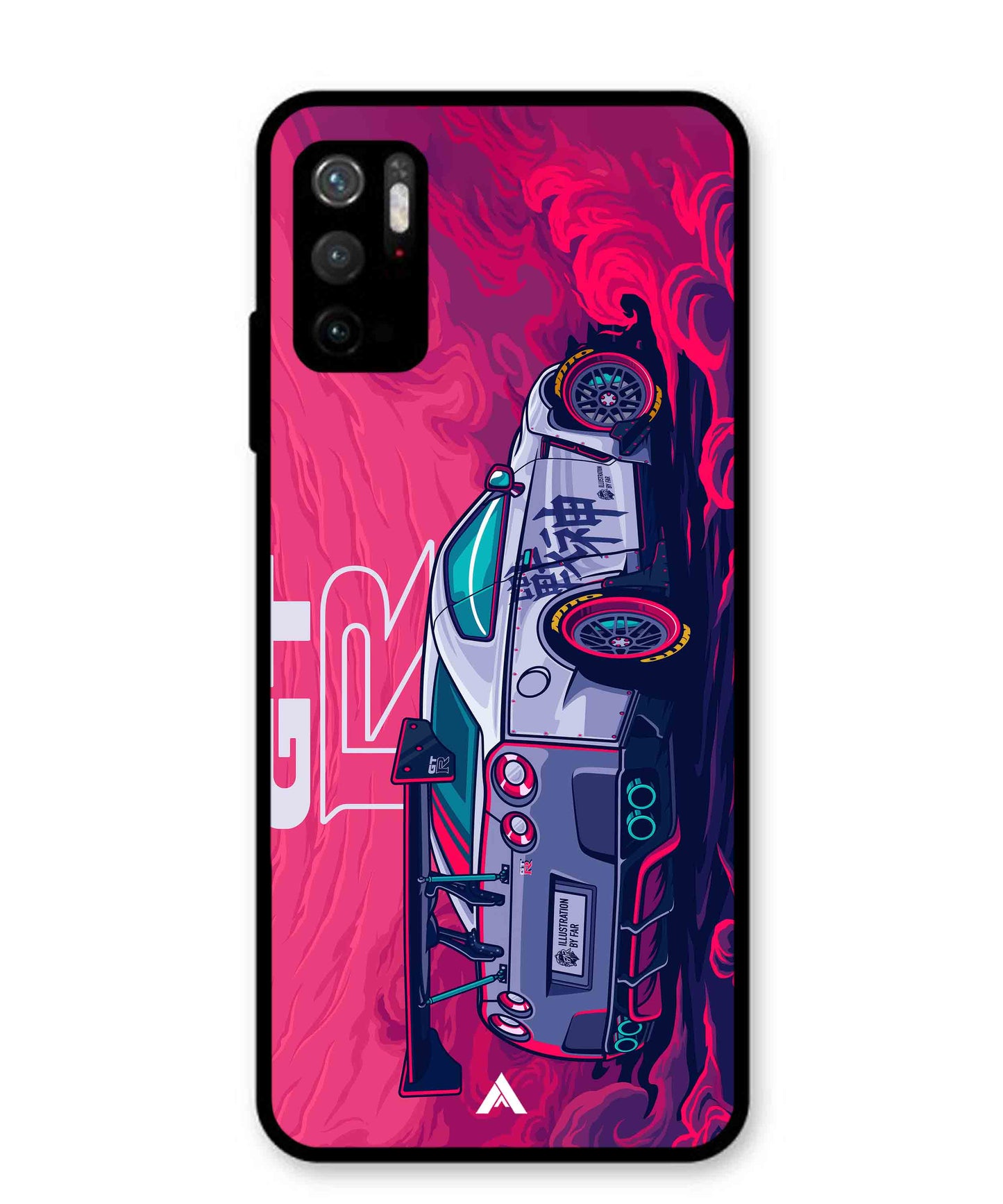 GTR Car Metal Back Cover Phone Case for Xiaomi Redmi Note 10T