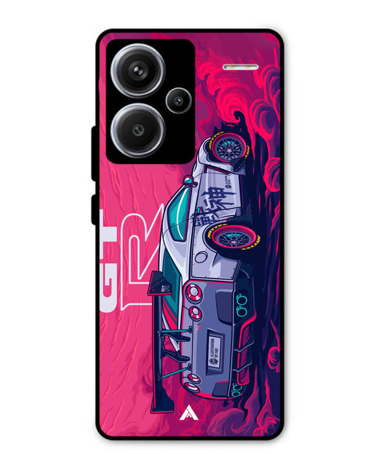 GTR Car Metal Back Cover Phone Case for Xiaomi Redmi Note 13 Pro Plus
