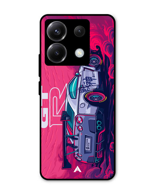 GTR Car Metal Back Cover Phone Case for Xiaomi Redmi Note 13