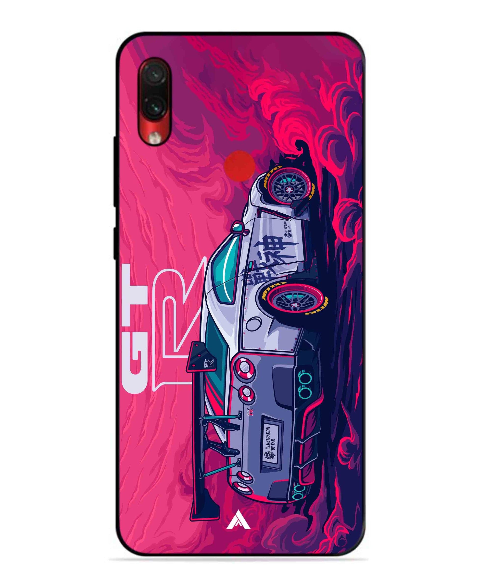 GTR Car Metal Back Cover Phone Case for Xiaomi Redmi Note 7 Pro