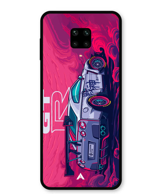 GTR Car Metal Back Cover Phone Case for Xiaomi Redmi Note 9 Pro
