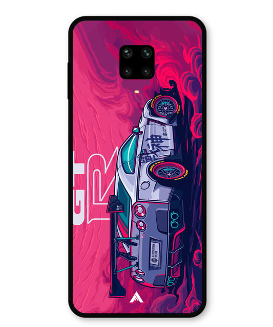 GTR Car Metal Back Cover Phone Case for Xiaomi Redmi Note 9 Pro Max