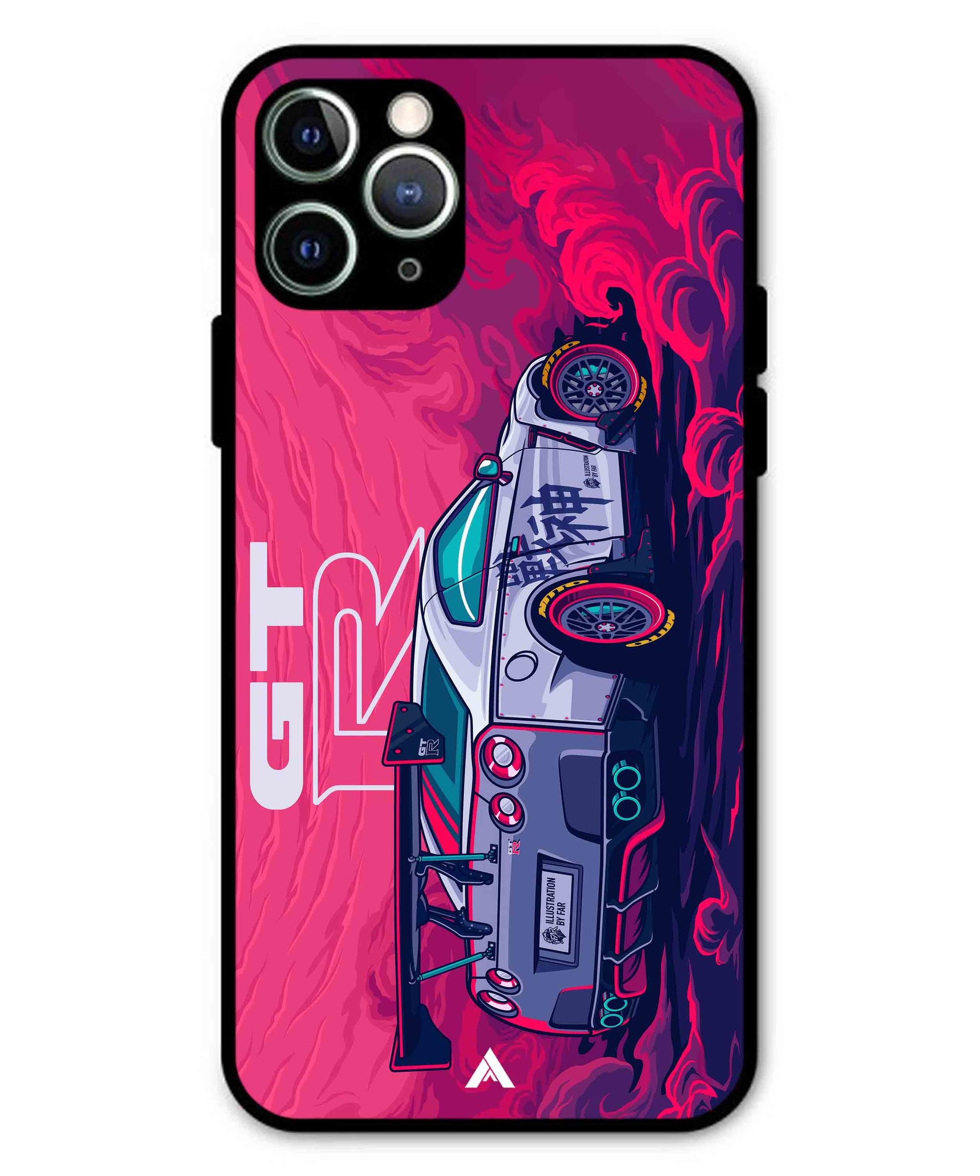 GTR Car Metal Back Cover Phone Case for iPhone 11 Pro Max