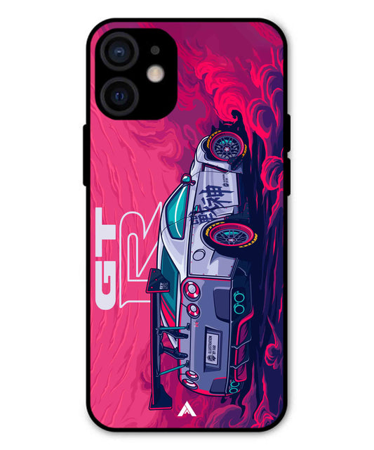 GTR Car Metal Back Cover Phone Case for iPhone 13 Mini