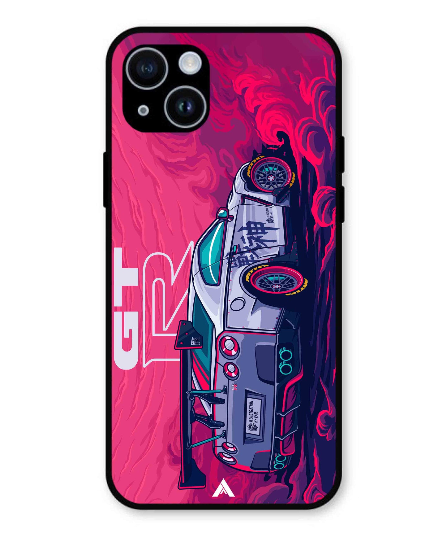 GTR Car Metal Back Cover Phone Case for iPhone 15