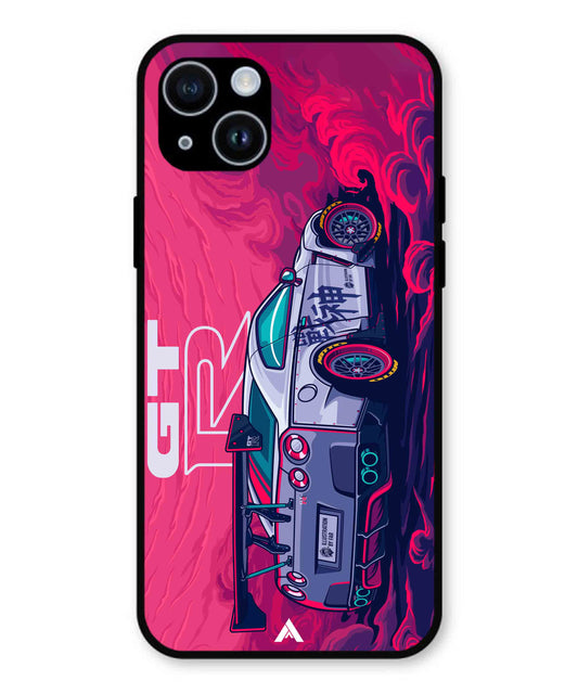 GTR Car Metal Back Cover Phone Case for iPhone 15