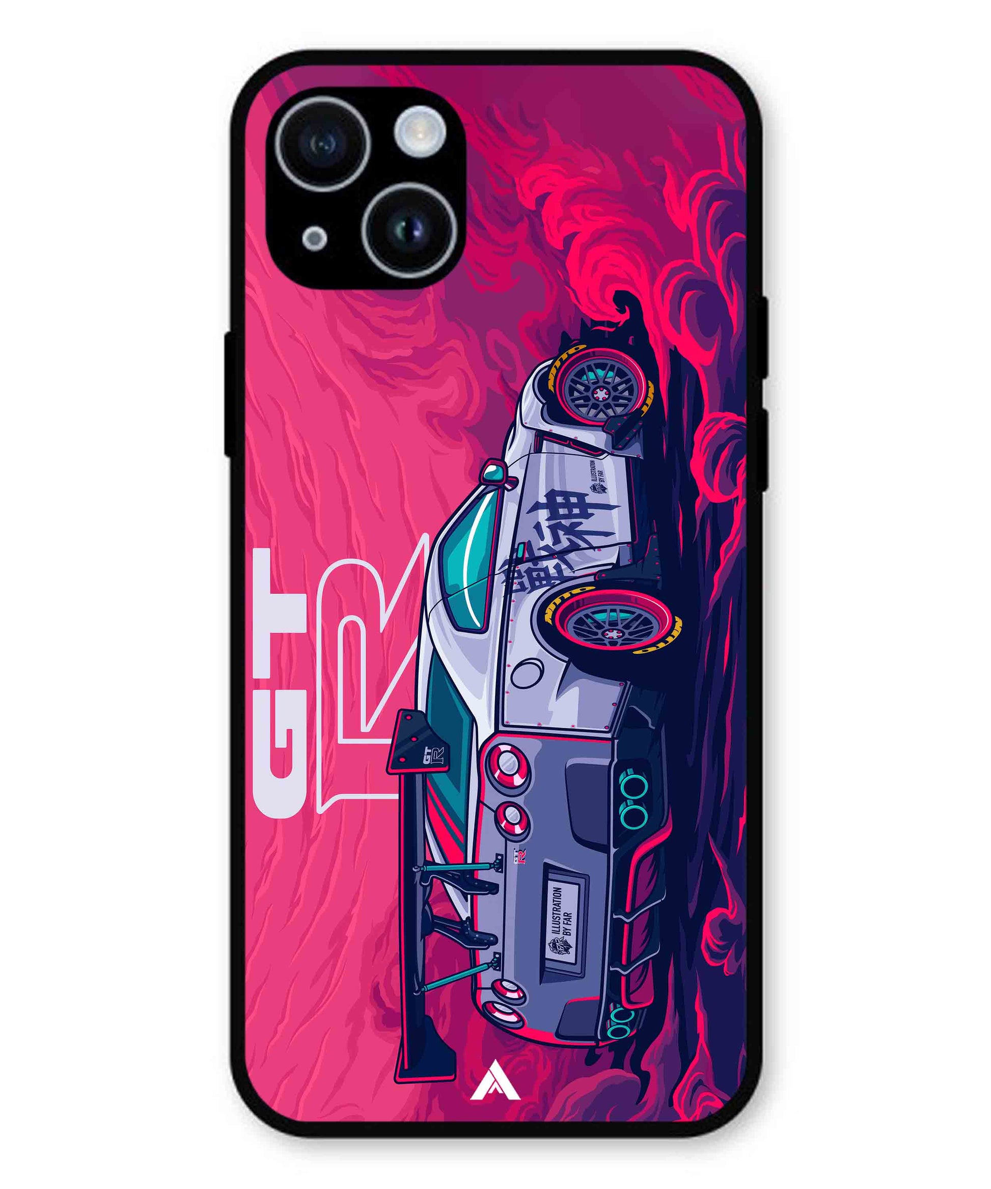 GTR Car Metal Back Cover Phone Case for iPhone 15 Plus