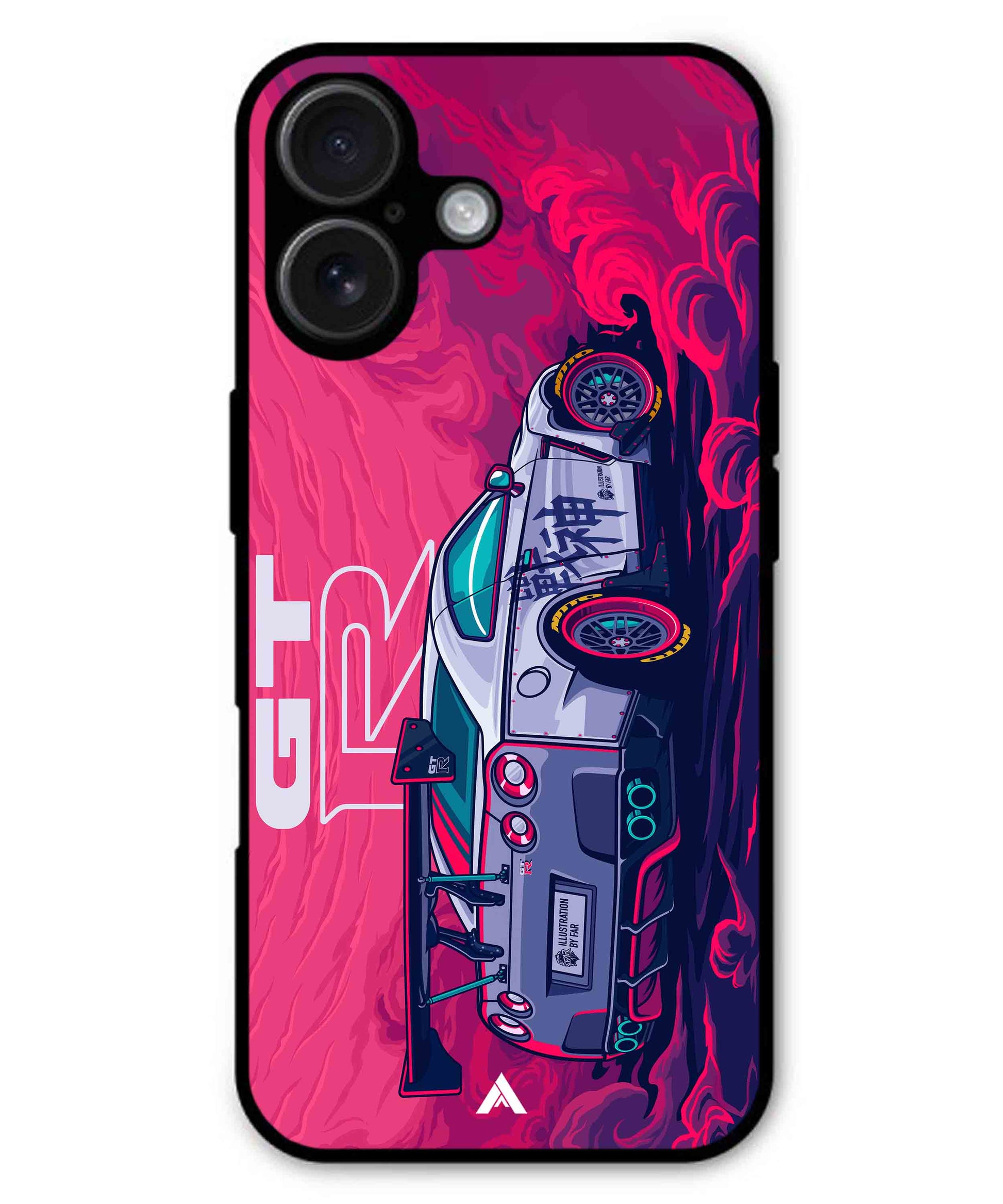 GTR Car Metal Back Cover Phone Case for iPhone 16 Plus