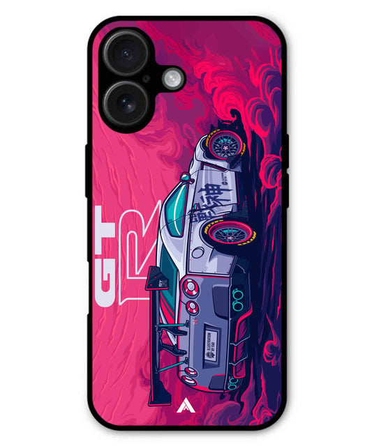 GTR Car Metal Back Cover Phone Case for iPhone 16 Plus