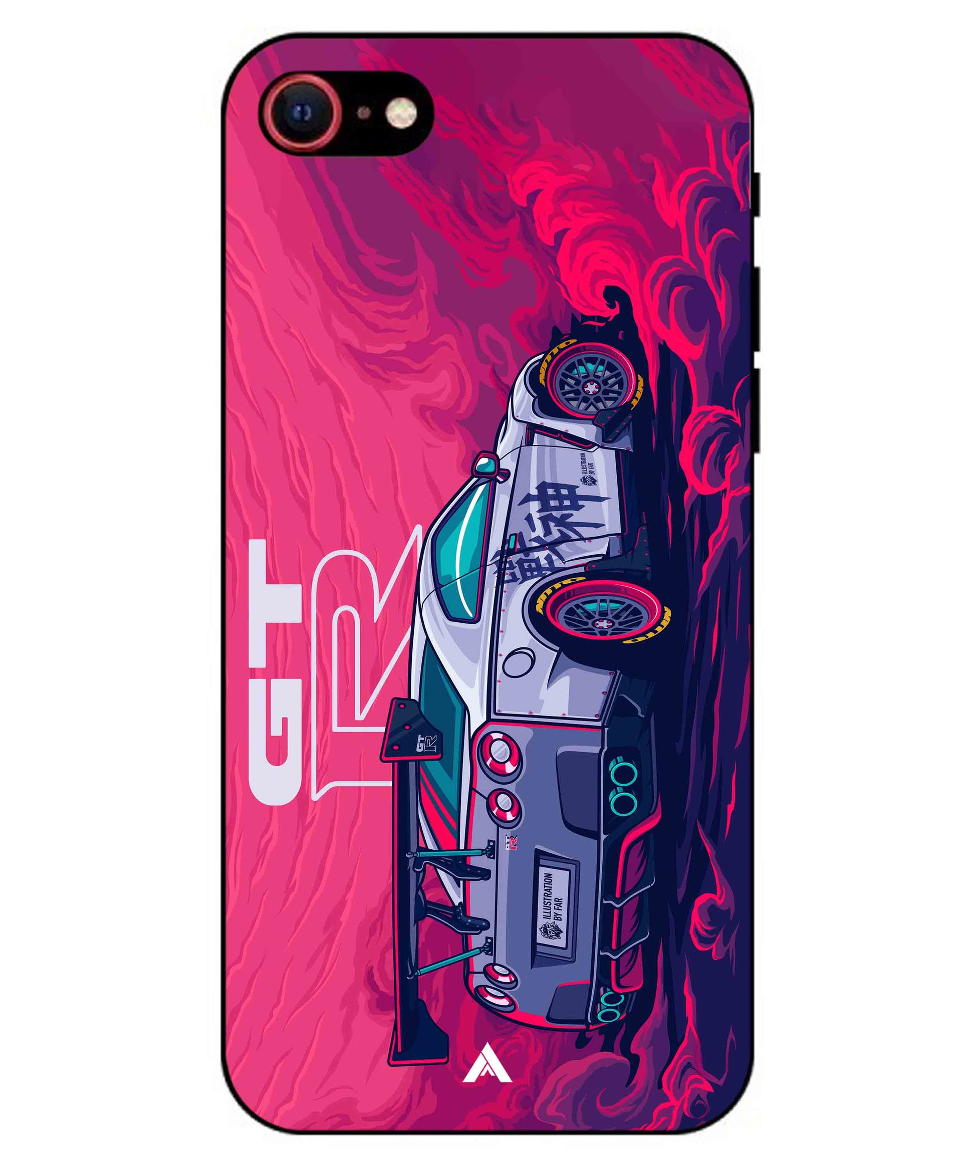 GTR Car Metal Back Cover Phone Case for iPhone 8
