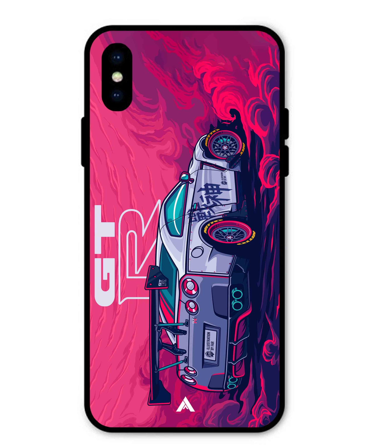 GTR Car Metal Back Cover Phone Case for iPhone X