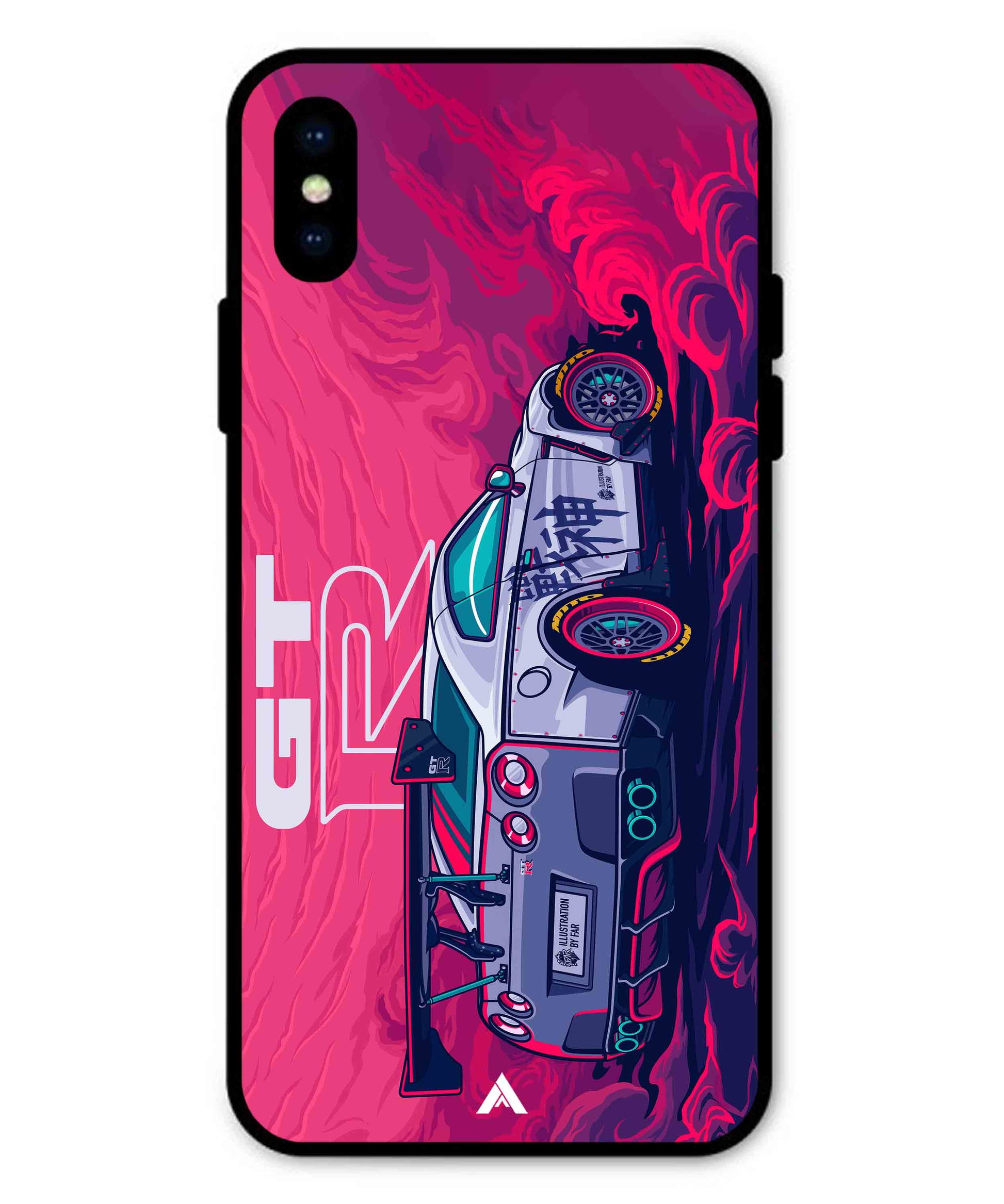 GTR Car Metal Back Cover Phone Case for iPhone Xs