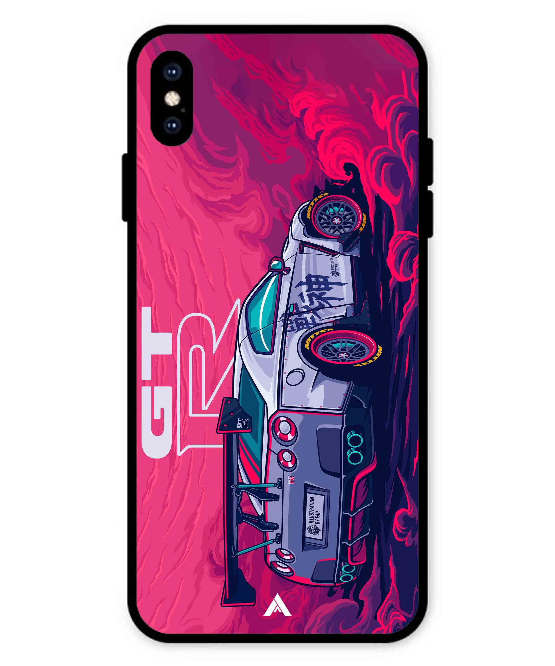GTR Car Metal Back Cover Phone Case for iPhone Xs Max