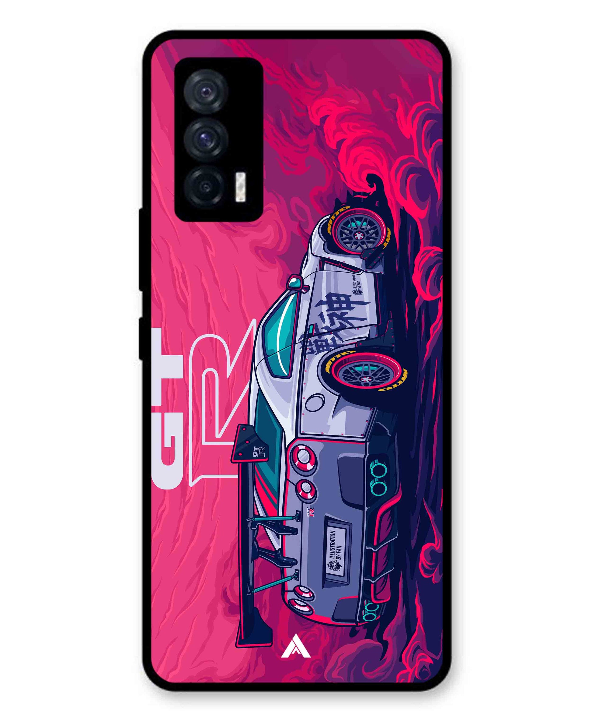 GTR Car Metal Back Cover Phone Case for iQOO 7
