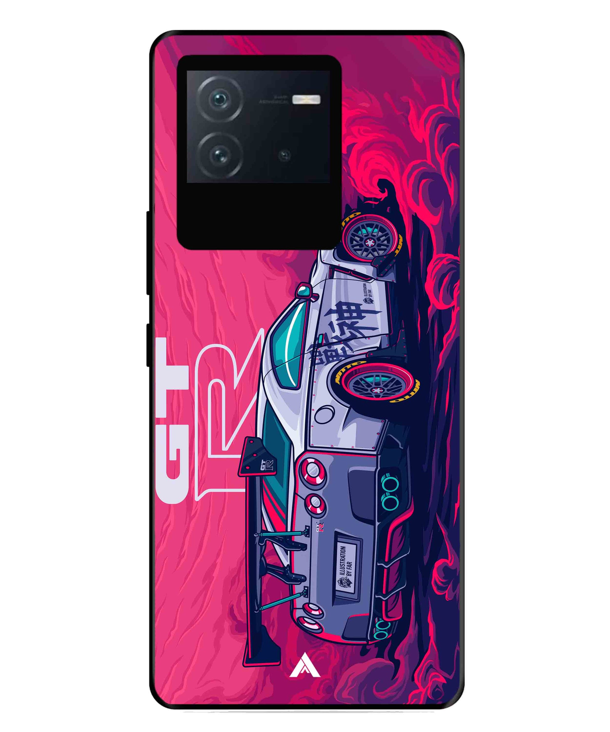 GTR Car Metal Back Cover Phone Case for iQOO Neo 6