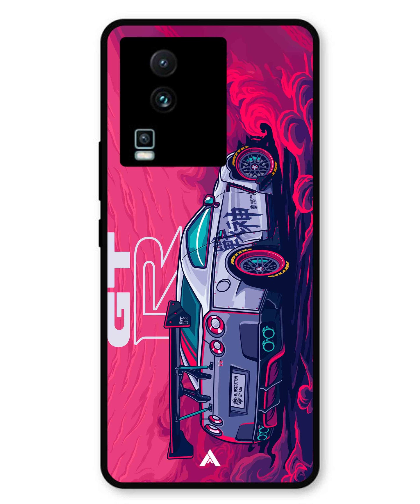 GTR Car Metal Back Cover Phone Case for iQOO Neo 7