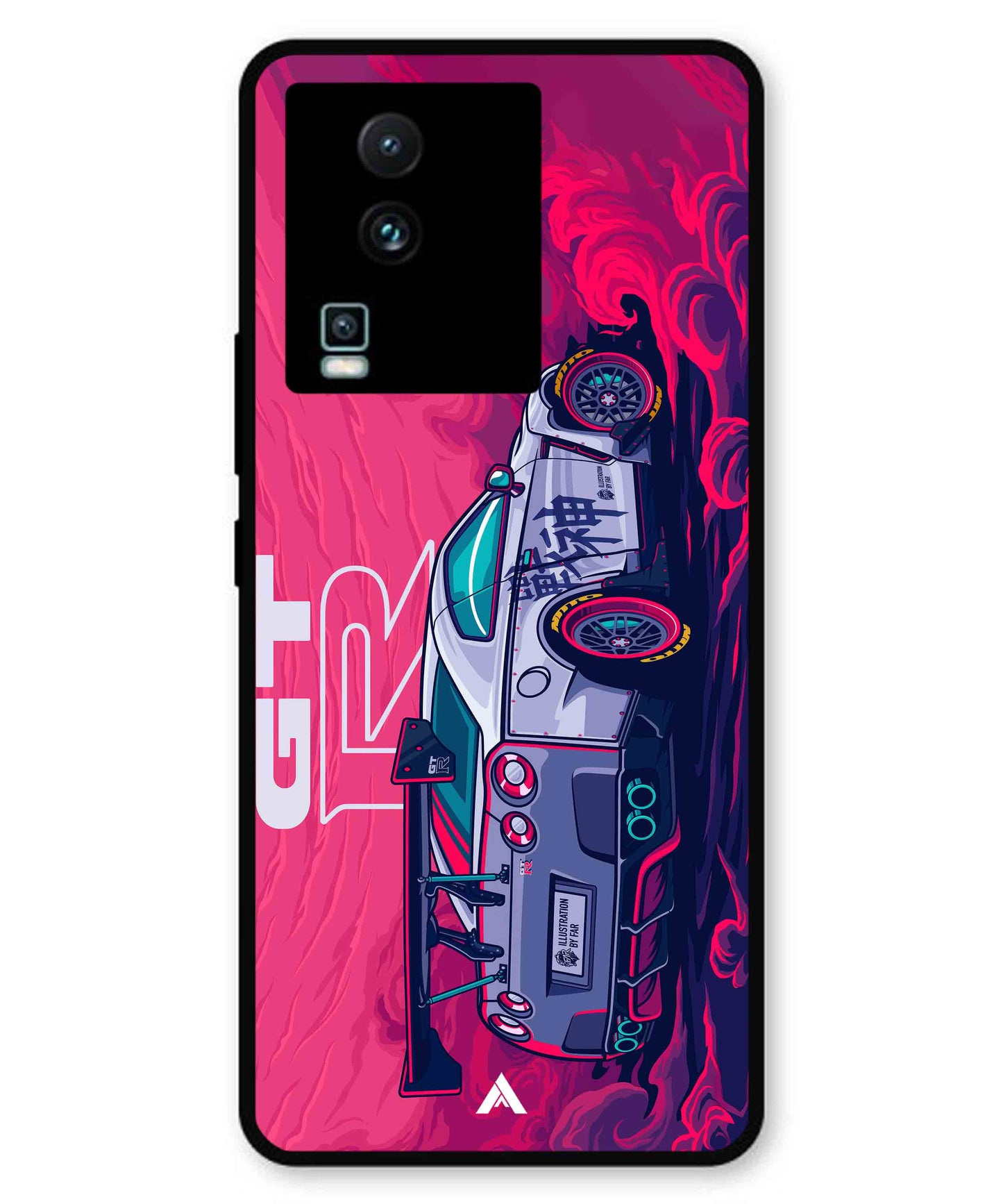 GTR Car Metal Back Cover Phone Case for iQOO Neo 7 Pro