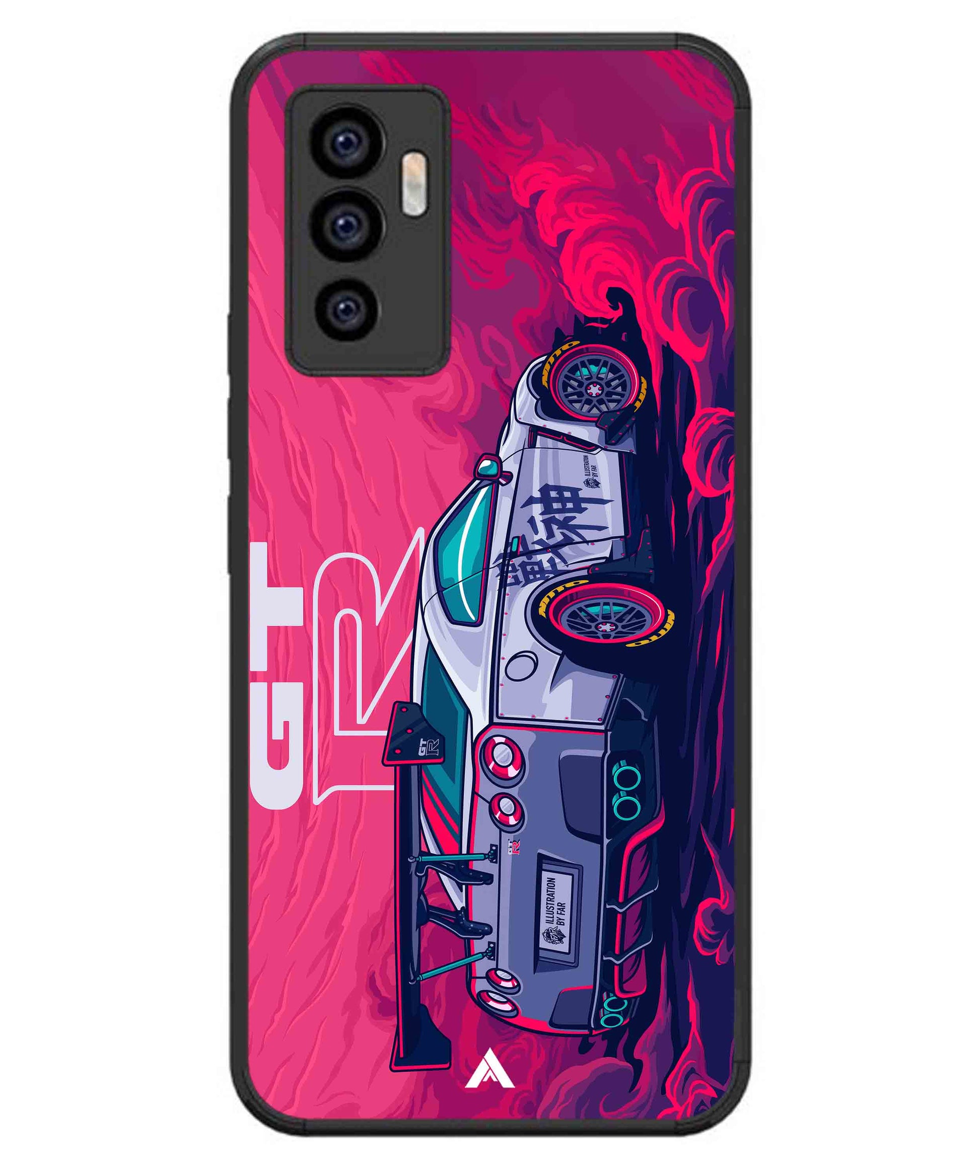 GTR Car Metal Back Cover Phone Case for iQOO Z6