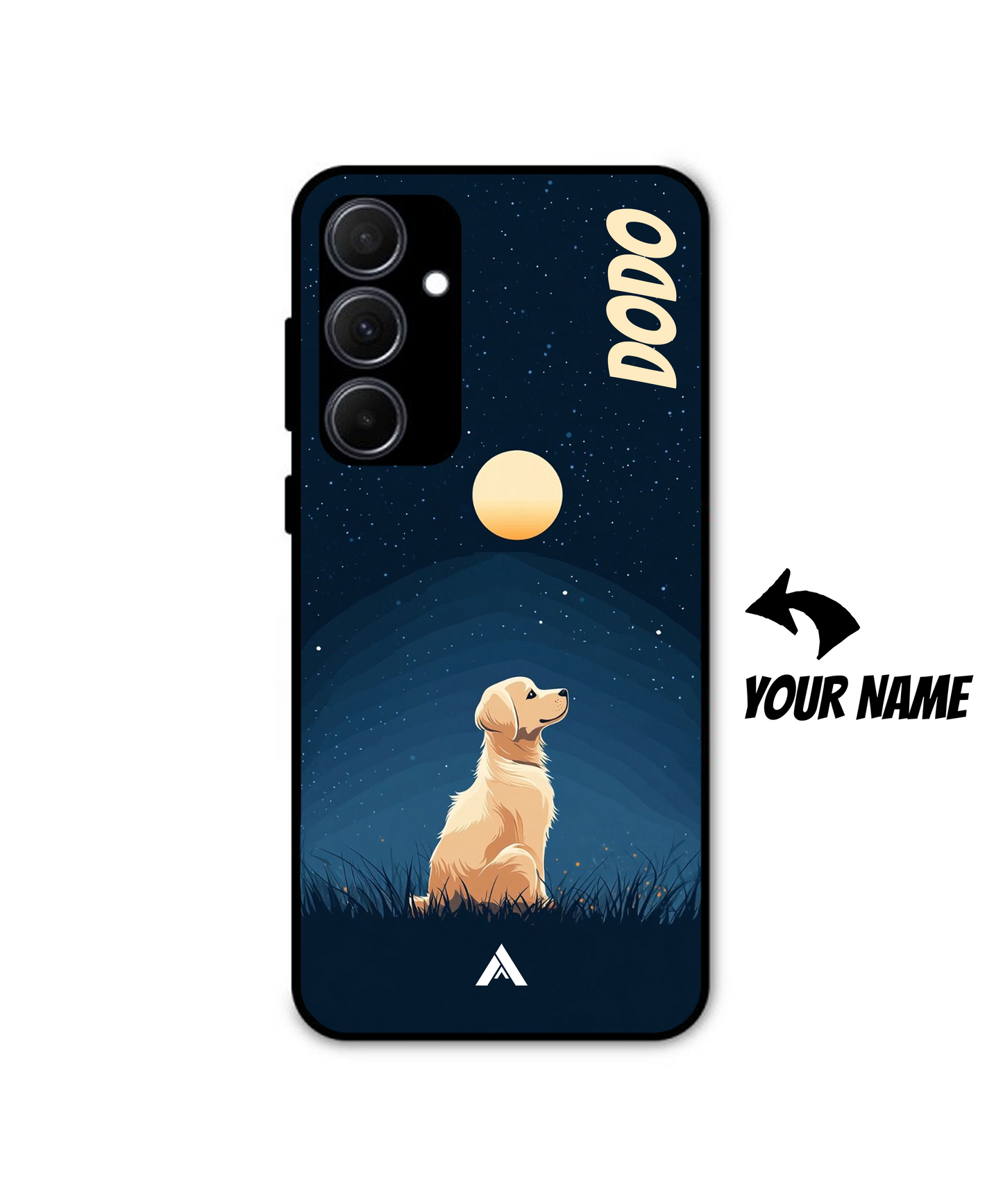 Golden Retriever Personalised Metal Back Cover Phone Case