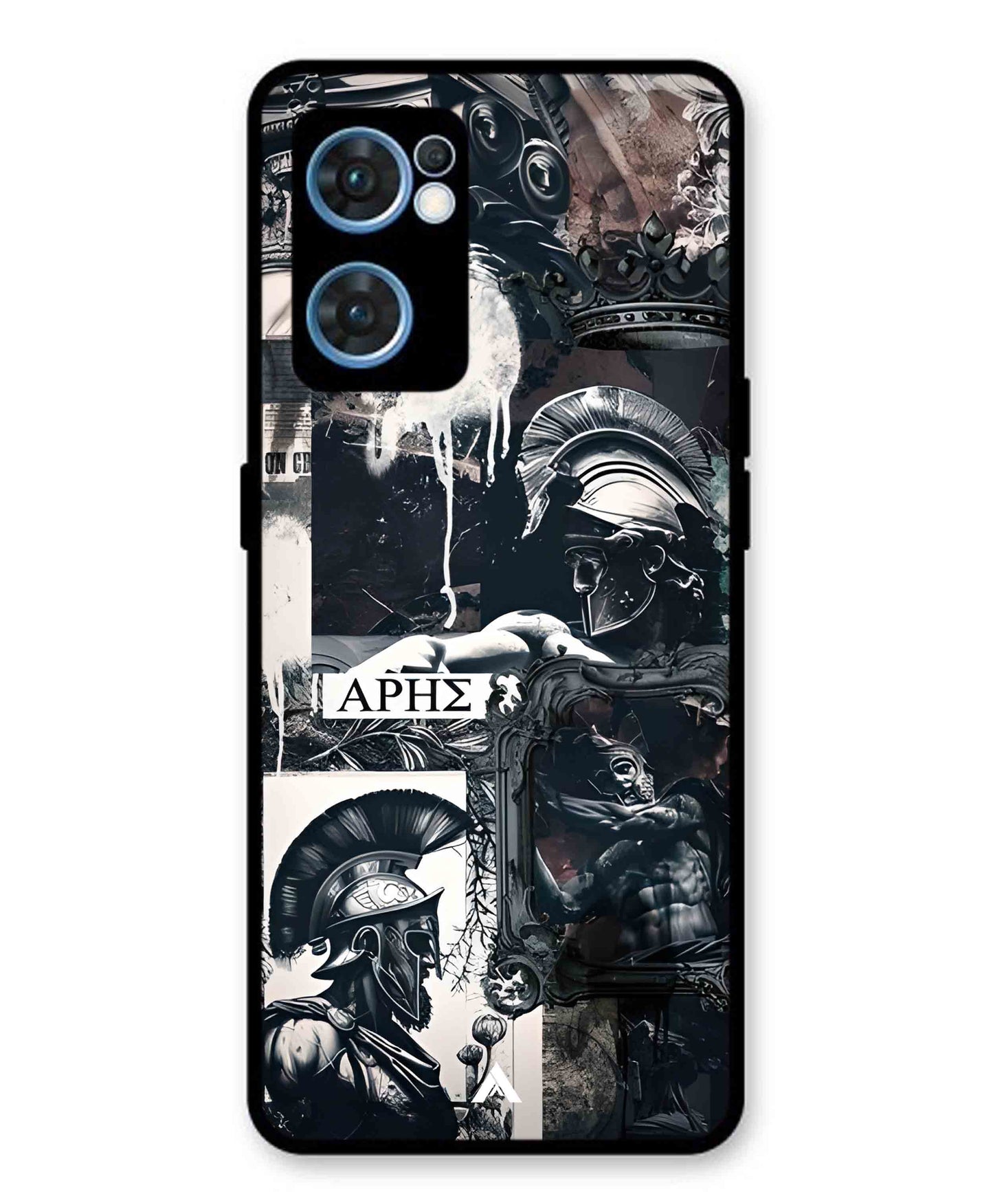 Greek Mindset Metal Back Cover Phone Case for Oppo F21 Pro 4G