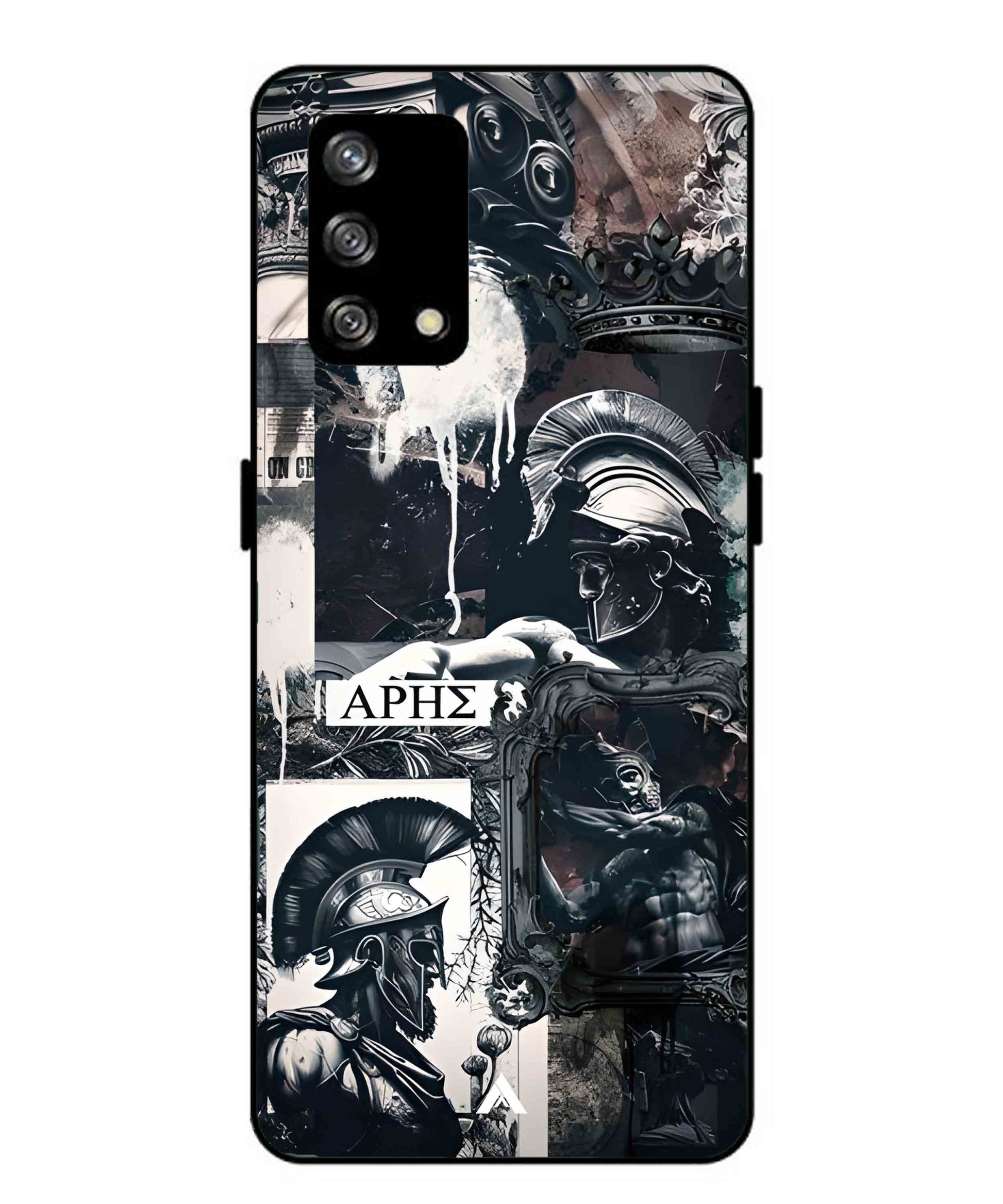 Greek Mindset Metal Back Cover Phone Case for Oppo Reno 4F