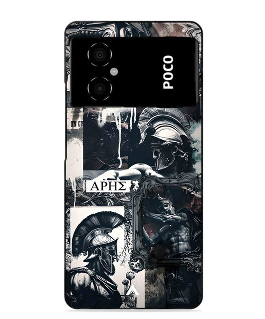 Greek Mindset Metal Back Cover Phone Case for Poco M4 5G