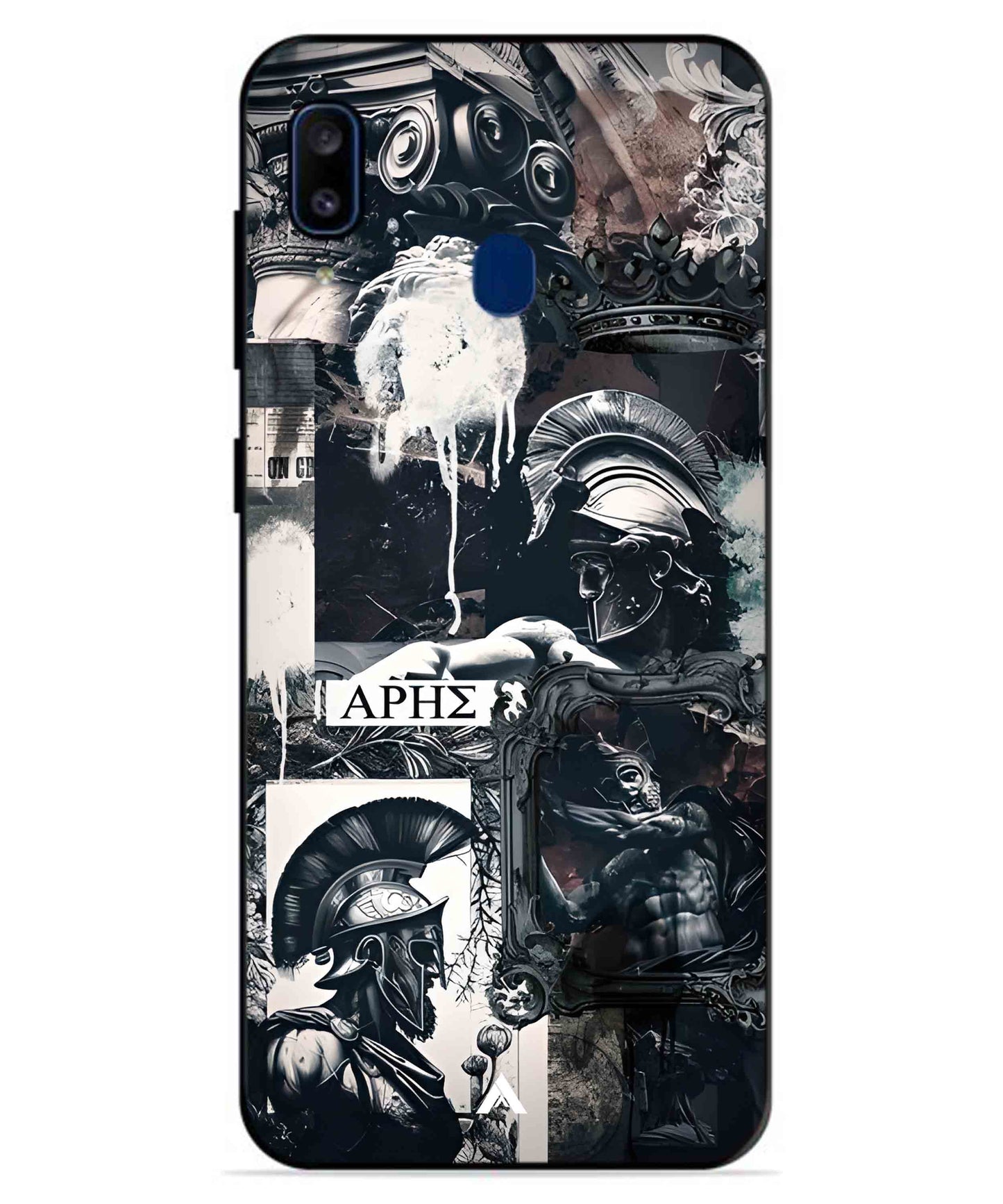 Greek Mindset Metal Back Cover Phone Case for Samsung Galaxy A20