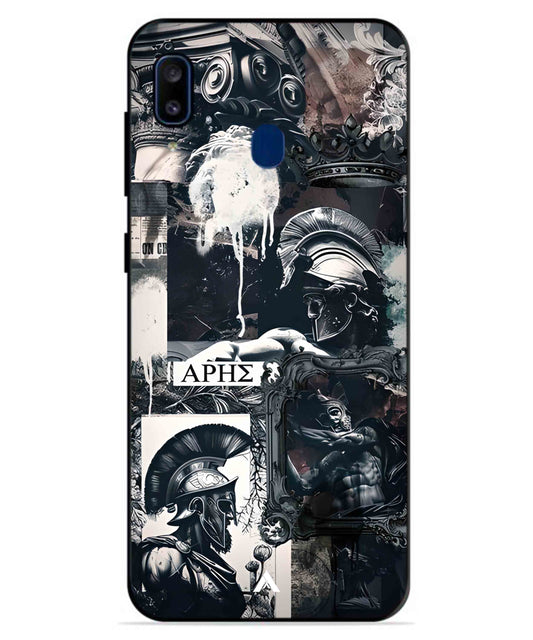 Greek Mindset Metal Back Cover Phone Case for Samsung Galaxy A20
