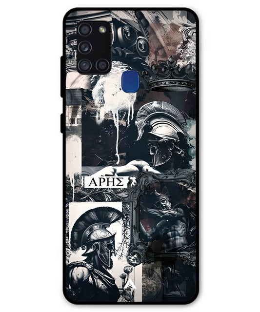 Greek Mindset Metal Back Cover Phone Case for Samsung Galaxy A21s