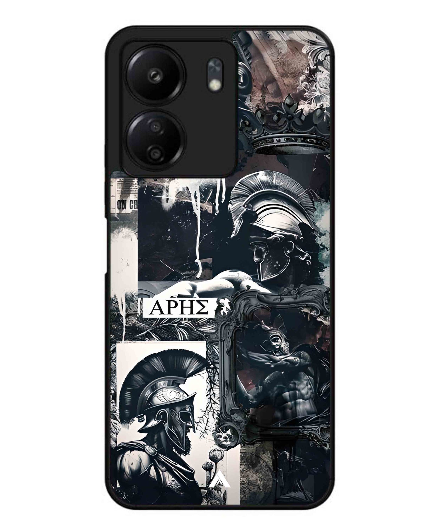 Greek Mindset Metal Back Cover Phone Case for Xiaomi Redmi 13C 4G