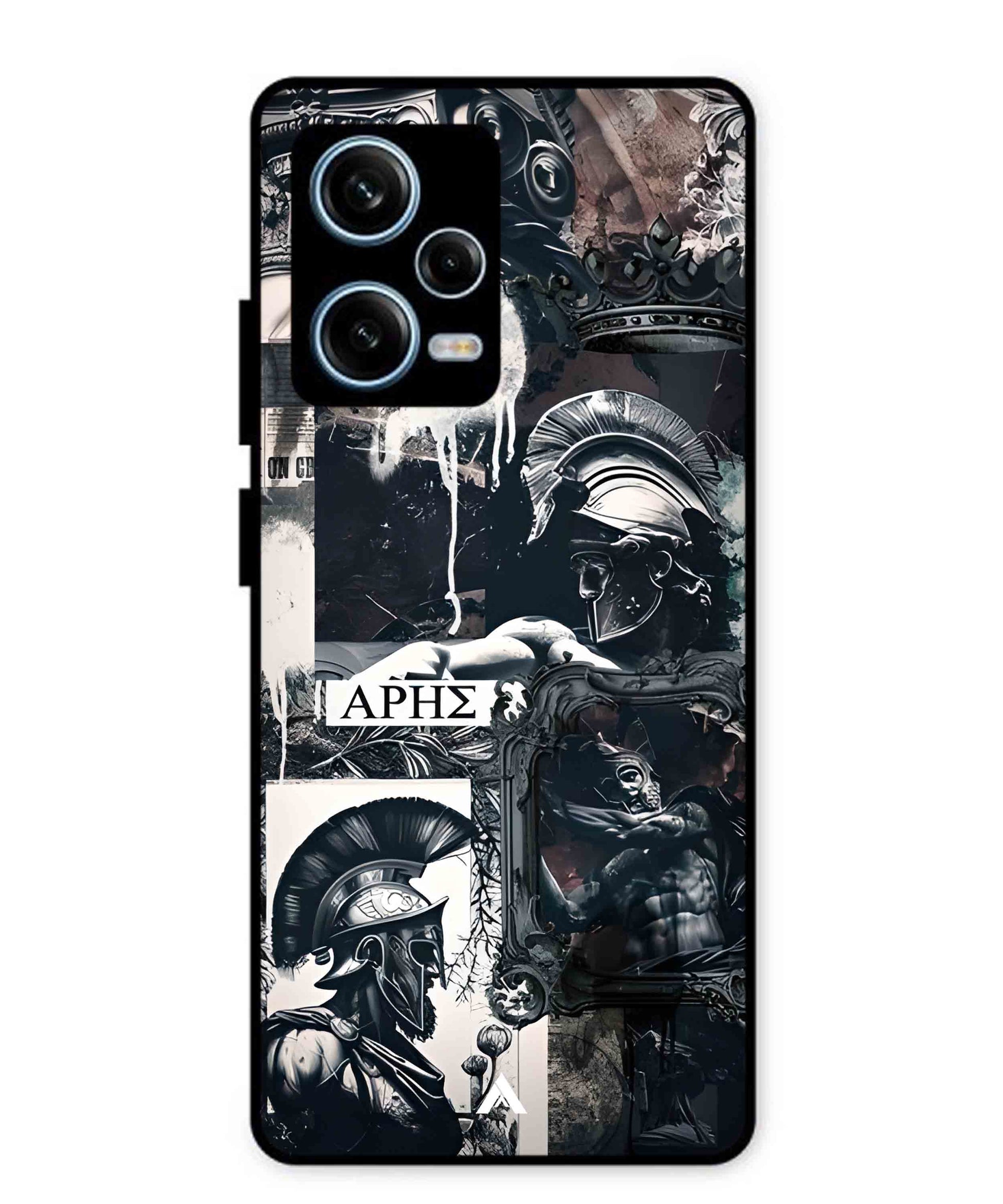 Greek Mindset Metal Back Cover Phone Case for Xiaomi Redmi Note 12 Pro Plus