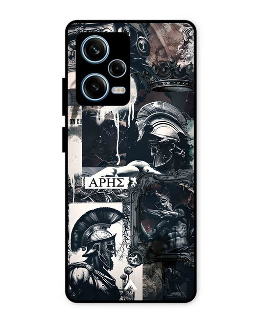 Greek Mindset Metal Back Cover Phone Case for Xiaomi Redmi Note 12 Pro Plus