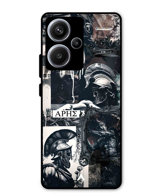 Greek Mindset Metal Back Cover Phone Case for Xiaomi Redmi Note 13 Pro Plus